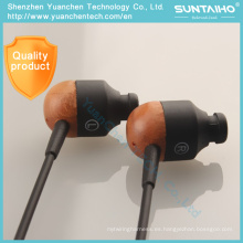 Auriculares internos de madera de Earbud para el jugador MP3 del teléfono móvil